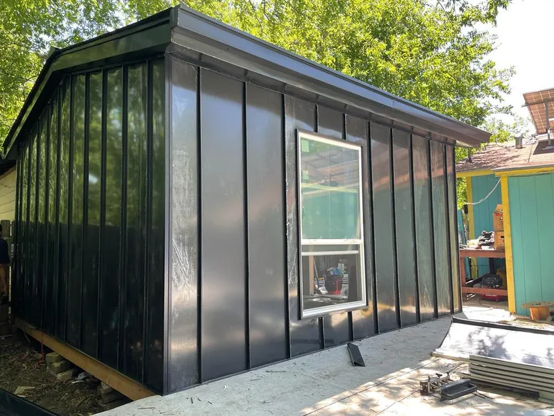 Black standing seam metal wall panels for Roof Inspection in San Bruno